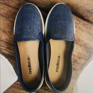 Women's Navy Slip-On Shoes
